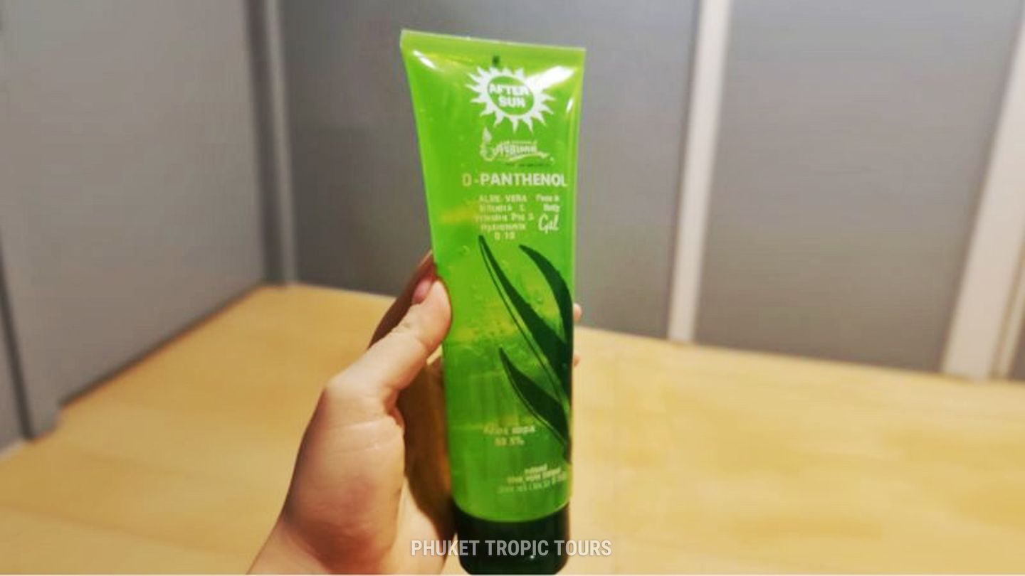 Aloe vera and panthenol gel for sunburn in Phuket – photo 1 Aloe vera and panthenol gel for sunburn in Phuket – photo 1