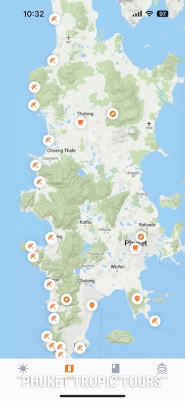 Tropic Tours Mobapp - Map page