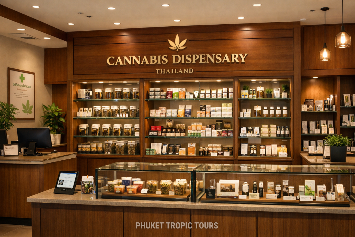 Inside a licensed Thai cannabis dispensary