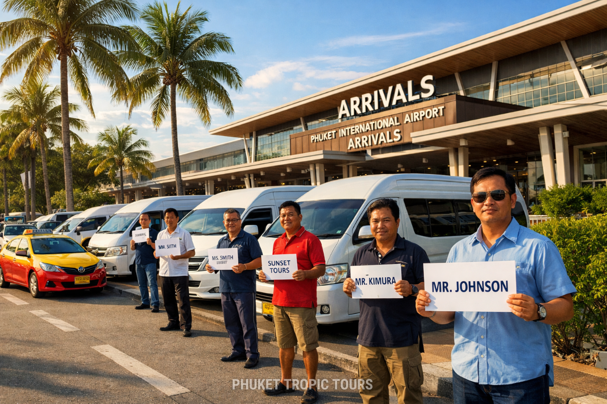 Getting from Phuket airport to your hotel by taxi and transfer