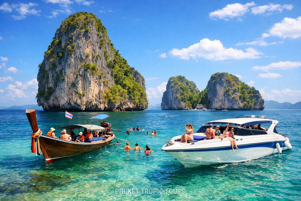 Island hopping day trips near Phuket beyond jet skiing