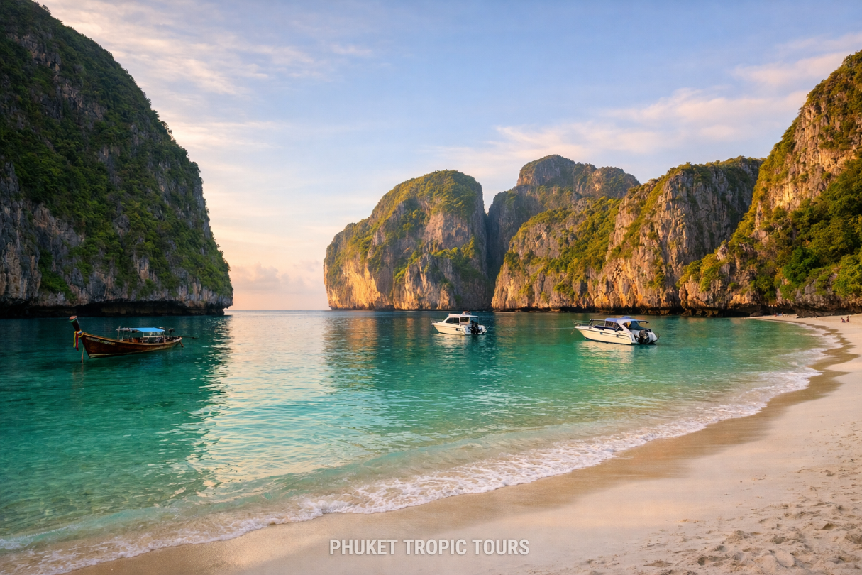 Maya Bay in the Phi Phi Islands on a day trip from Phuket
