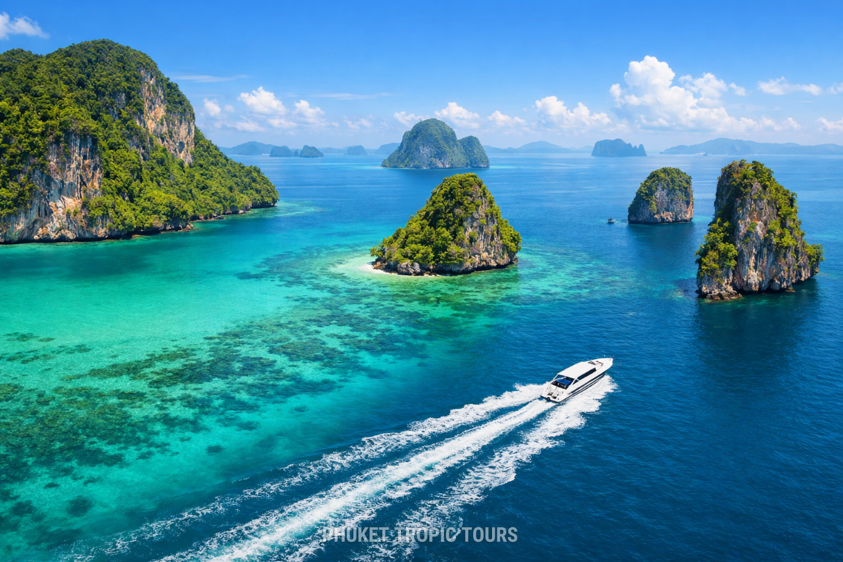 Island-hopping day trip near Phuket to pair with the Siam Niramit Phuket show